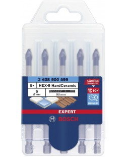 Комплект свредла Bosch - Expert, HEX-9 Hard Ceramic, Ø6х5 части