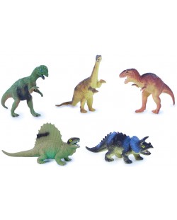 Комплект фигурки Rappa  - Динозаври, 5 броя, 13-14 cm