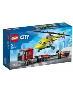 Конструктор LEGO City - Превоз на спасителен хеликоптер (60343)