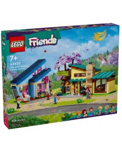 Конструктор LEGO Friends - Фамилните къщи на Оли и Пейсли (42620)