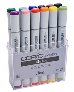 Комплект маркери Too Copic Sketch - 12 цвята