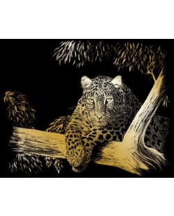 Комплект за гравиране Royal Gold - Леопард, 20 х 25 cm