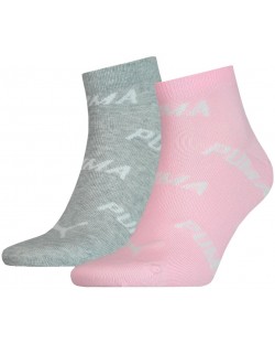 Комплект чорапи Puma - BWT Cushioned, 2 чифта , розови/сиви