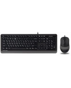 Комплект клавиатура и мишка A4tech - F1010 Fstyler, черен/сив
