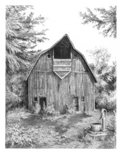 Комплект за рисуване на графика Royal - Стара къща, 23 х 30 cm