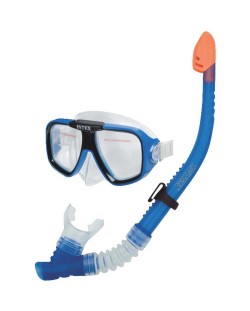 Комплект очила и шнорхел Intex – сини