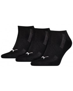 Комплект чорапи Puma - Cushioned Sneaker, 3 чифта, черни