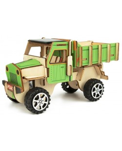 Комплект Tooky Land - Направи сам 3D, дървен камион