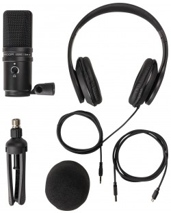 Комплект слушалки и микрофон Zoom - ZUM-2PMP, черен