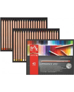 Комплект цветни моливи Caran d'Ache Luminance 6901 - 40 цвята