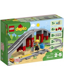 Конструктор LEGO Duplo - Мост и релси за влак (10872)