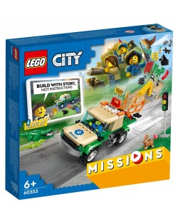 Конструктор LEGO City - Мисии за спасяване на диви животни (60353)