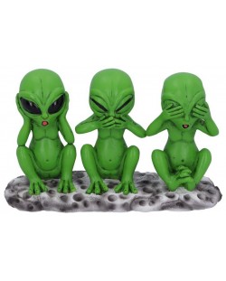 Комплект статуетки Nemesis Now Adult: Humor - Three Wise Martians, 16 cm