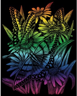 Комплект за гравиране Royal Rainbow - Пеперуди, 20 х 25 cm
