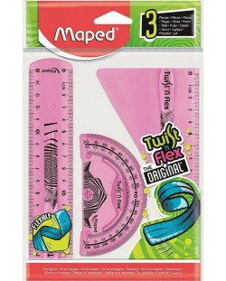 Комплект за чертане Maped Twist'n Flex - Розов