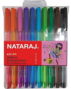 Комплект цветни химикалки Nataraj - 621 JOI, 10 броя