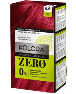 Kolora Zero Боя за коса, 6.6 Наситено червено