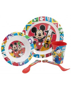 Комплект за хранене Stor - Micro, Mickey Mouse Better Together, 5 части 