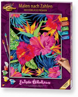 Комплект за рисуване по номера Schipper - Мечти за екзотични цветя