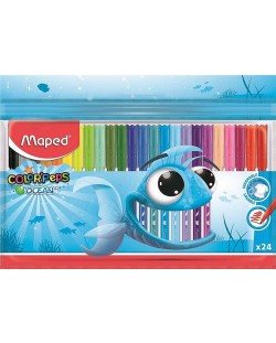 Комплект флумастери Maped Color Peps - Ocean, 24 цвята