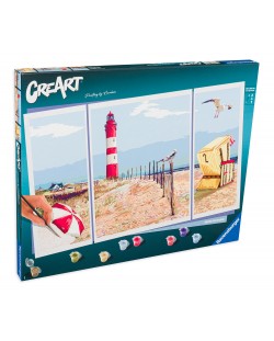 Комплект за рисуване по номера Ravensburger CreArt - До брега на морето