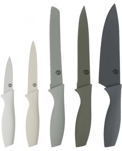 Комплект от 5 ножа MasterChef - Стомана, PP, многоцветни