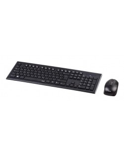 Комплект мишка и клавиатура Hama - Cortino, безжичен, черен
