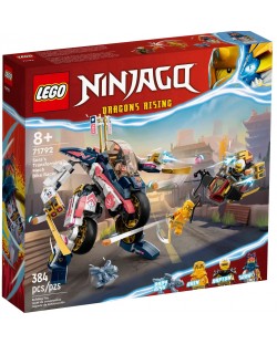 Конструктор LEGO Ninjago - Преобразуващ робот и състезателен мотоциклет (71792)