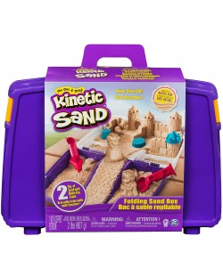 Комплект Kinetic Sand - Сгъваем пясъчник с аксесоари