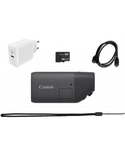 Компактен фотоапарат Canon - PowerShot Zoom Essential kit, черен
