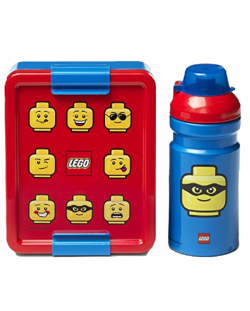 Комплект бутилка и кутия за храна Lego - Iconic Classic