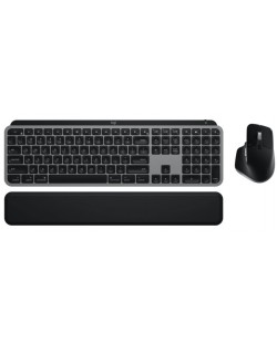 Комплект мишка и клавиатура Logitech - MX Keys S Combo for Mac, безжичен, сив