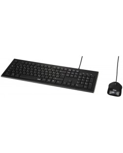 Комплект клавиатура и мишка Hama - Cortino, черен