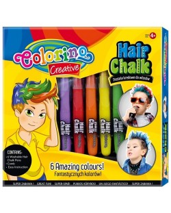 Комплект пастели за коса Colorino Creative - За момчета, 5 цвята