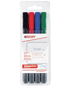 Комплект маркери за бяла дъска Edding 361 - 4 цвята