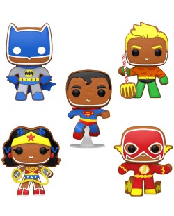 Комплект фигури Funko POP! DC Comics: DC Super Heroes - Gingerbread Heroes (Special Edition)