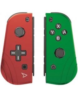 Контролер Steelplay - Twin Pads, червен и зелен (Nintendo Switch)