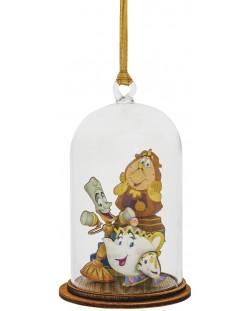 Коледна декорация Enesco Disney: Beauty And The Beast - Mrs Potts & Chips, 9 cm
