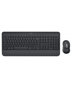 Комплект клавиатура и мишка Logitech - Signature MK650, безжичен, графит