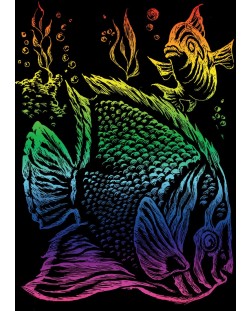 Комплект за гравиране Royal Rainbow - Риби, 13 х 18 cm