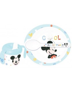 Комплект за хранене Stor - Cool Like Mickey, 3 части