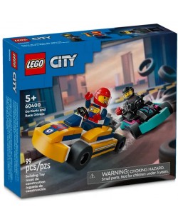 Конструктор LEGO City Great Vehicles - Картинг автомобили и състезатели (60400)