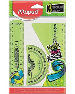 Комплект за чертане Maped Twist'n Flex - Зелен