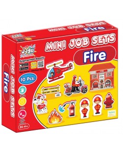 Комплект говорещи играчки Jagu - Пожарна, 10 части