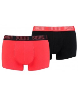 Комплект мъжки боксерки Puma - Basic Trunk, 2 чифта , червени/черни