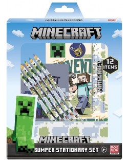 Комплект ученически пособия Jacob - Minecraft Adventure, 12 части