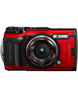 Компактен фотоапарат Olympus - TG-6, 12MPx, червен