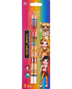 Комплект графитни моливи Astra Rainbow High - HB, 2 броя