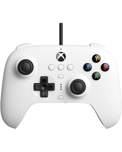 Контролер 8BitDo - Ultimate Wired Controller, за Xbox/PC, бял
