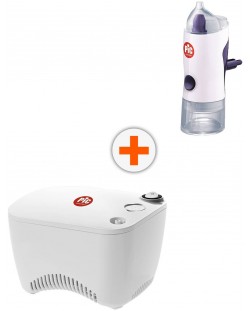 Комплект Air Cube Компресорен инхалатор + Rhino shower Назален душ, Pic Solution
